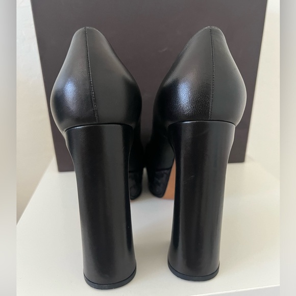 Bottega Veneta Nappa Intrecciato Platform Pumps Black Leather 40 - Picture 7 of 10
